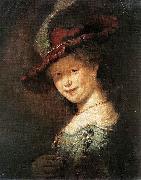 REMBRANDT Harmenszoon van Rijn Portrait of the Young Saskia oil painting reproduction